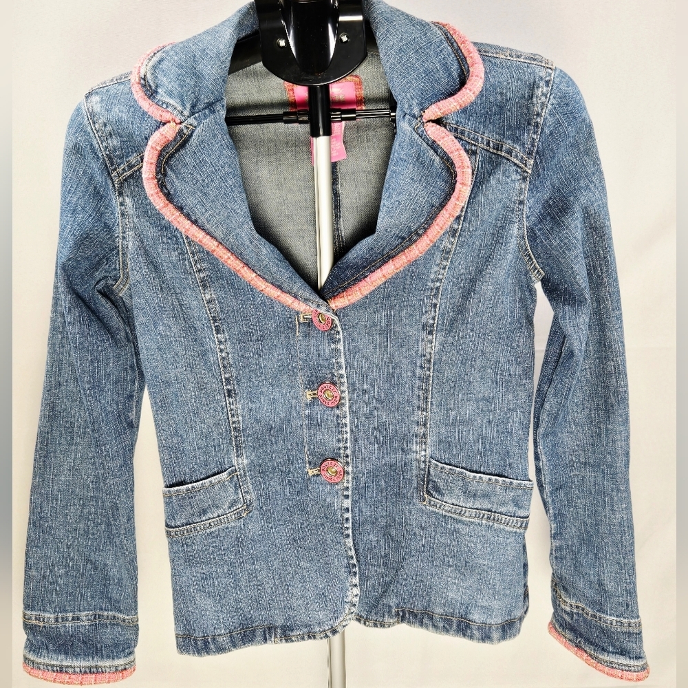 Vintage YK2 Squeeze Jeans‎ Alt Girl Soft Grunge Jean Jacket, Small